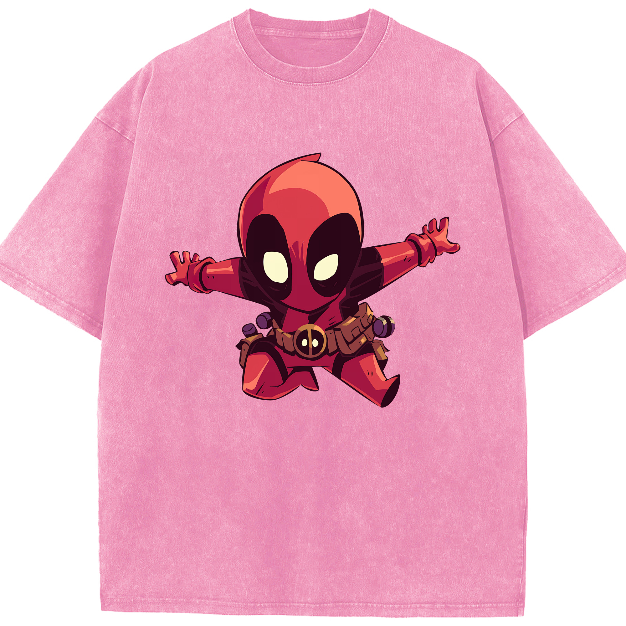 （画像用） Deadpool デッドプール 綿100% ヴィンテージ風 半袖Tシャツ（フロントプリント）
